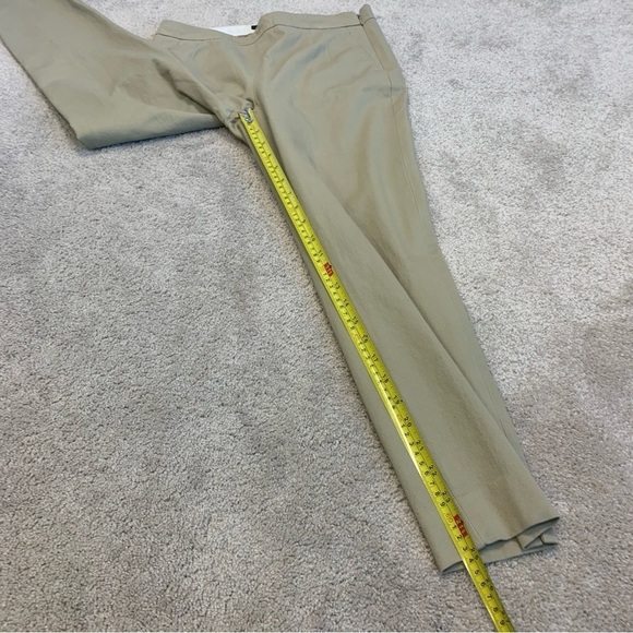 J. Crew tan beige slim ankle pants Sz 4 stretch side zipper - Picture 7 of 10